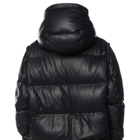 Burberry Detachable Sleeve Hooded Puffer Jacket- Lamb Leather - Picture 7 of 15